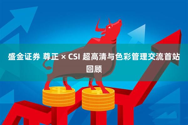盛金证券 尊正 × CSI 超高清与色彩管理交流首站回顾
